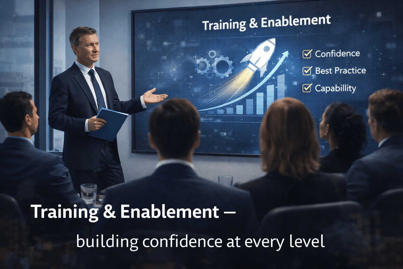 Executive briefing session focused on CRM decisions and board-level insight.