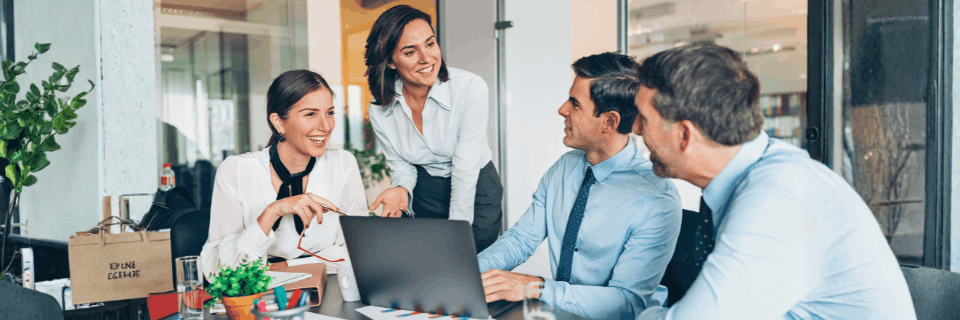 CRM program leader presenting performance data to stakeholders, illustrating delivery challenges and shifting expectations.